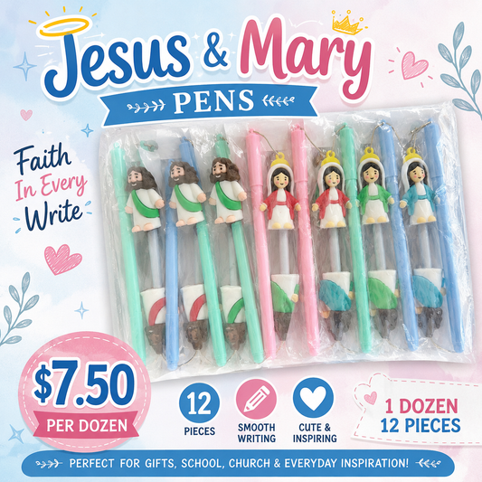 12PCS PACK JESUS & MARIA PENS P124