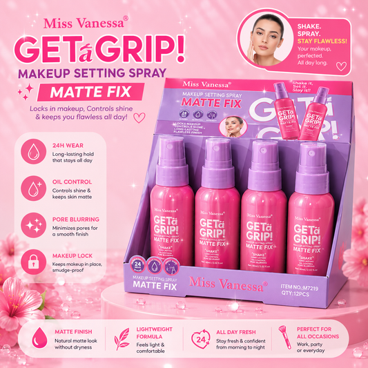 12PC DISPLAY MISS VANESSA MATTE FIX SETTING SPRAY M7219-1