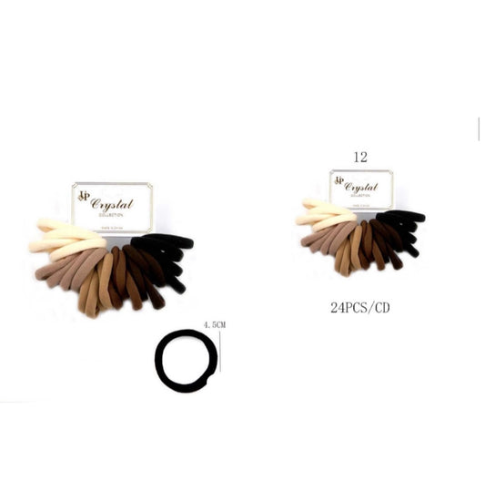 MULTI BROWNS HAIR TIES 12 PCS PACK YPO-1193E#47