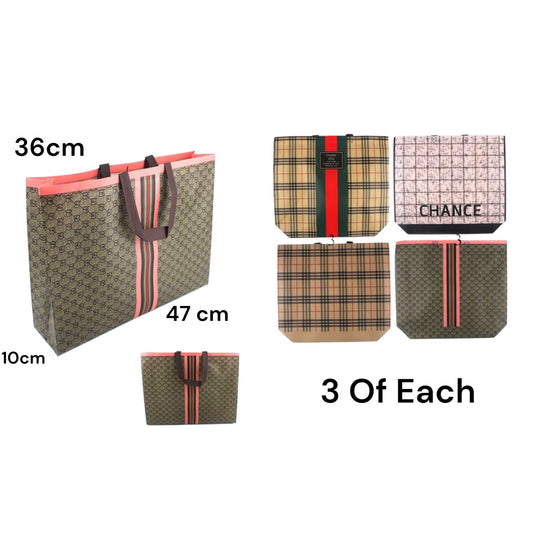 PREMIUM TEAR RESISTANT INSPIRED TOTE BAGS 12 PCS PACK #MD01