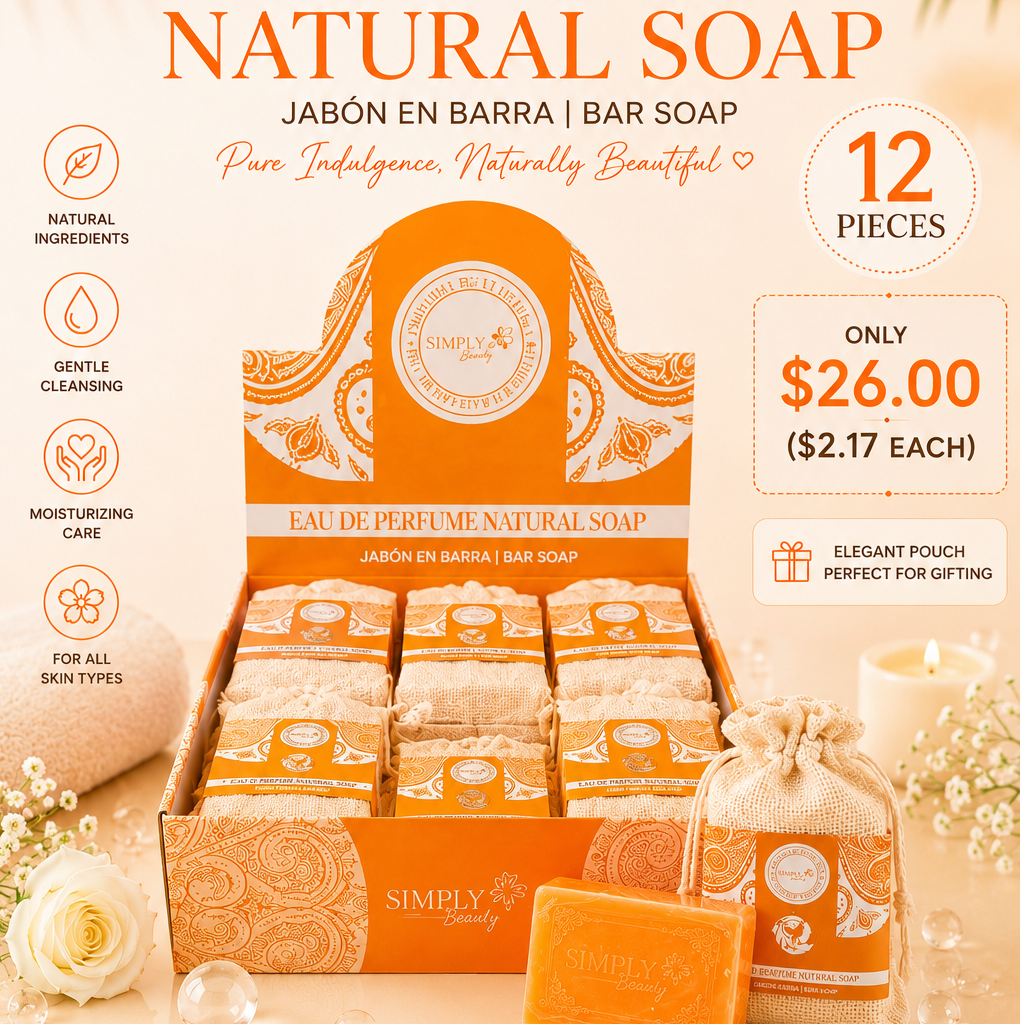 12PC SIMPLY BELLA EAU PERFUME NATURAL SOAP SIM075