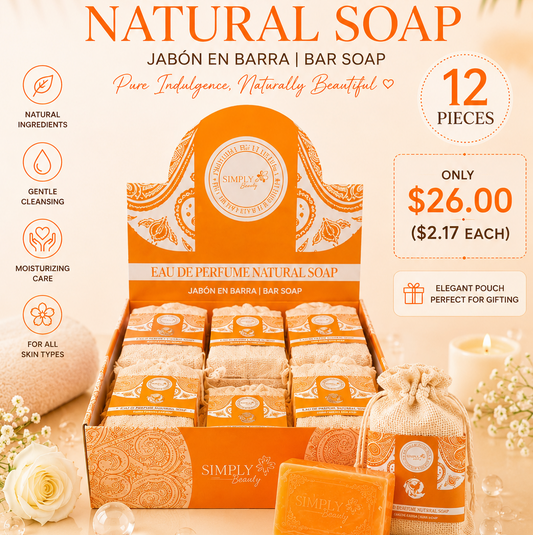 12PC SIMPLY BELLA EAU PERFUME NATURAL SOAP SIM075
