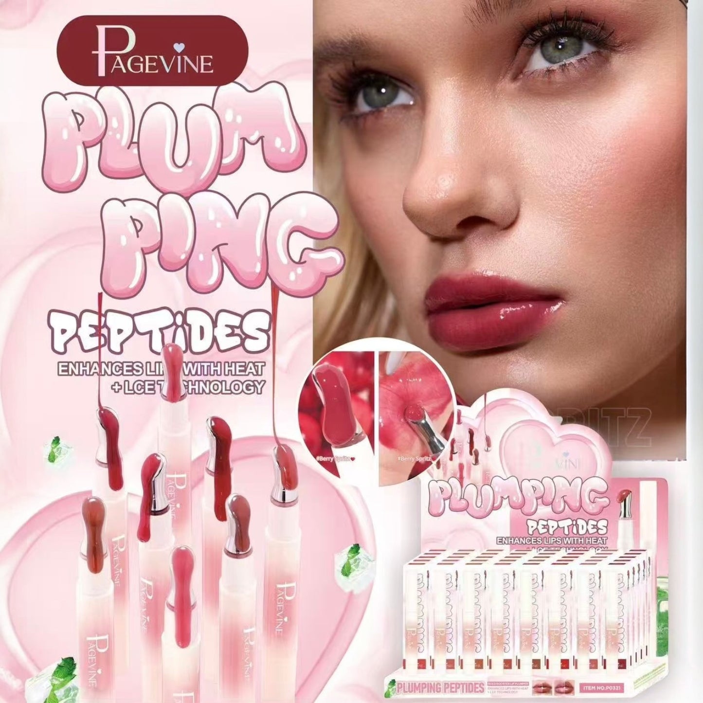 PLUMPING PEPTIDES BOLD BOOSTER LIP PLUMPER 48 PCS DISPLAY