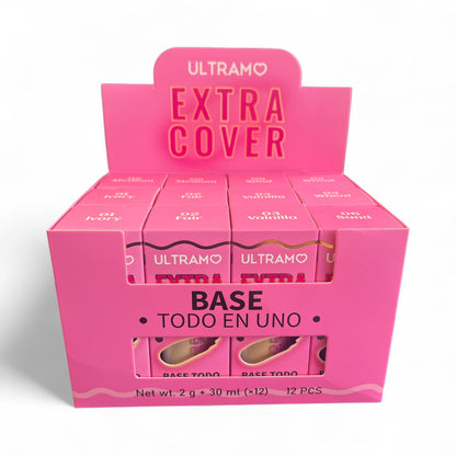 12PCS DISPLAY ULTRAMO ALL IN ONE FOUNDATION  EXTRA COVER FE005