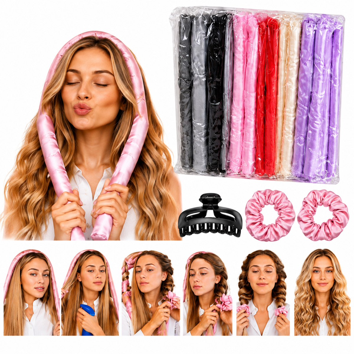 Over Night Heat Less Curling Rod With Accessories