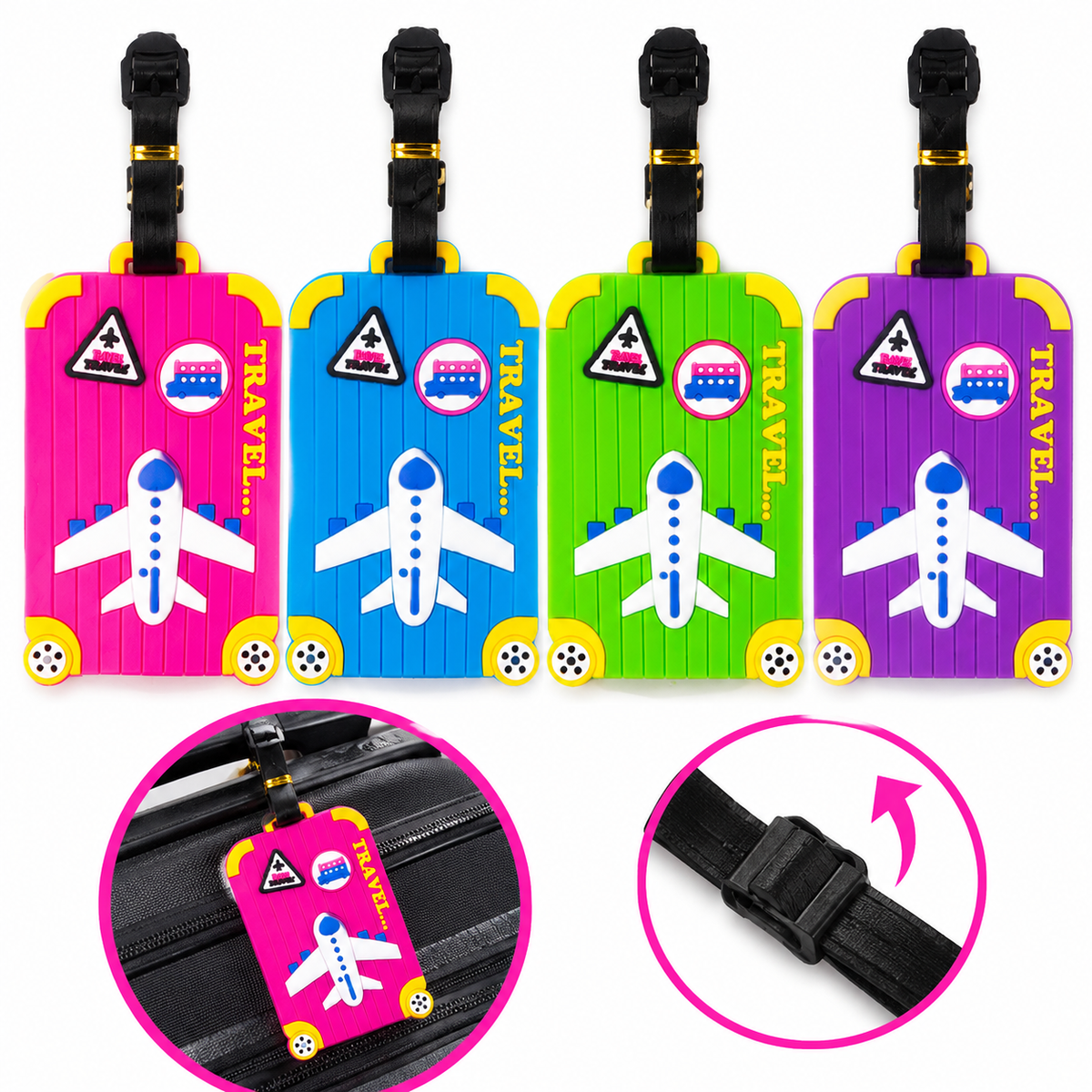 Pack Airplane Luggage Silicone Tags