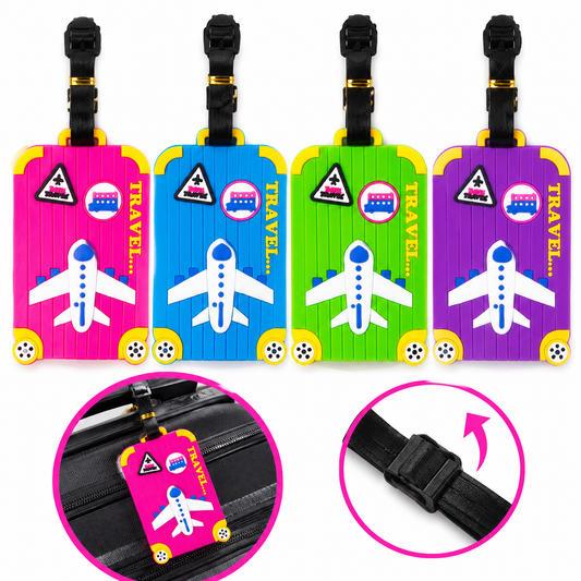 Etiquetas de silicona para equipaje de avión