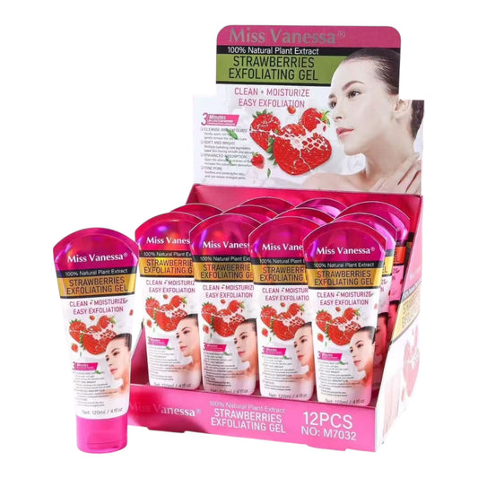 12PCS DISPLAY MISS VANESSA STRAWBERRY 🍓 FRUIT EXFOLIATING GEL M7032