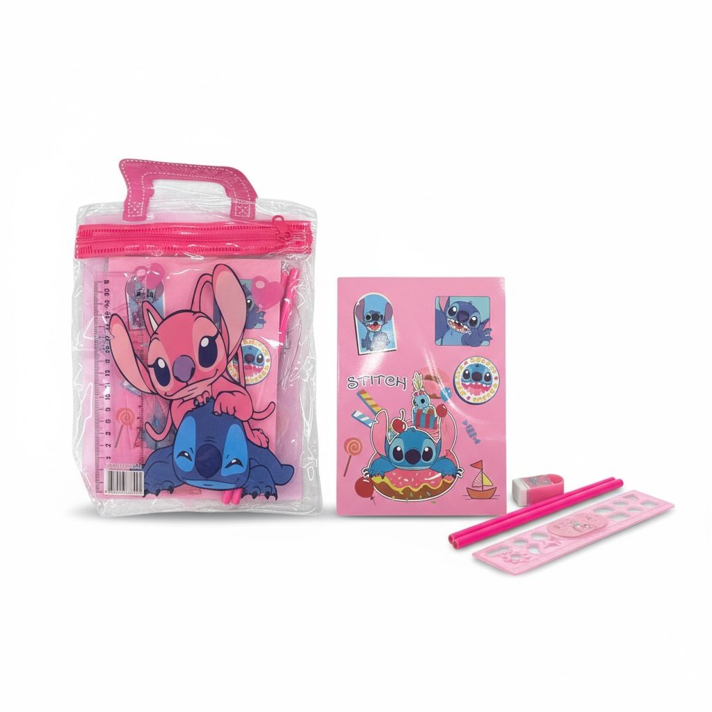 12PCS PACK PINK SCHOOL SUPPLY PURSE