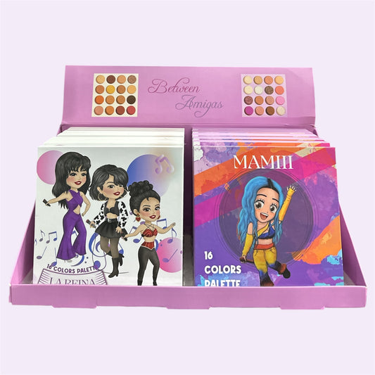 BETWEEN AMIGAS EYESHADOW PALETT 12 PCS DISPLAY