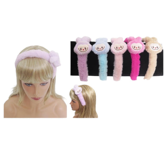 CUTE MONSTER FUZZY HEADBANDS 12 PCS PACK #HB118