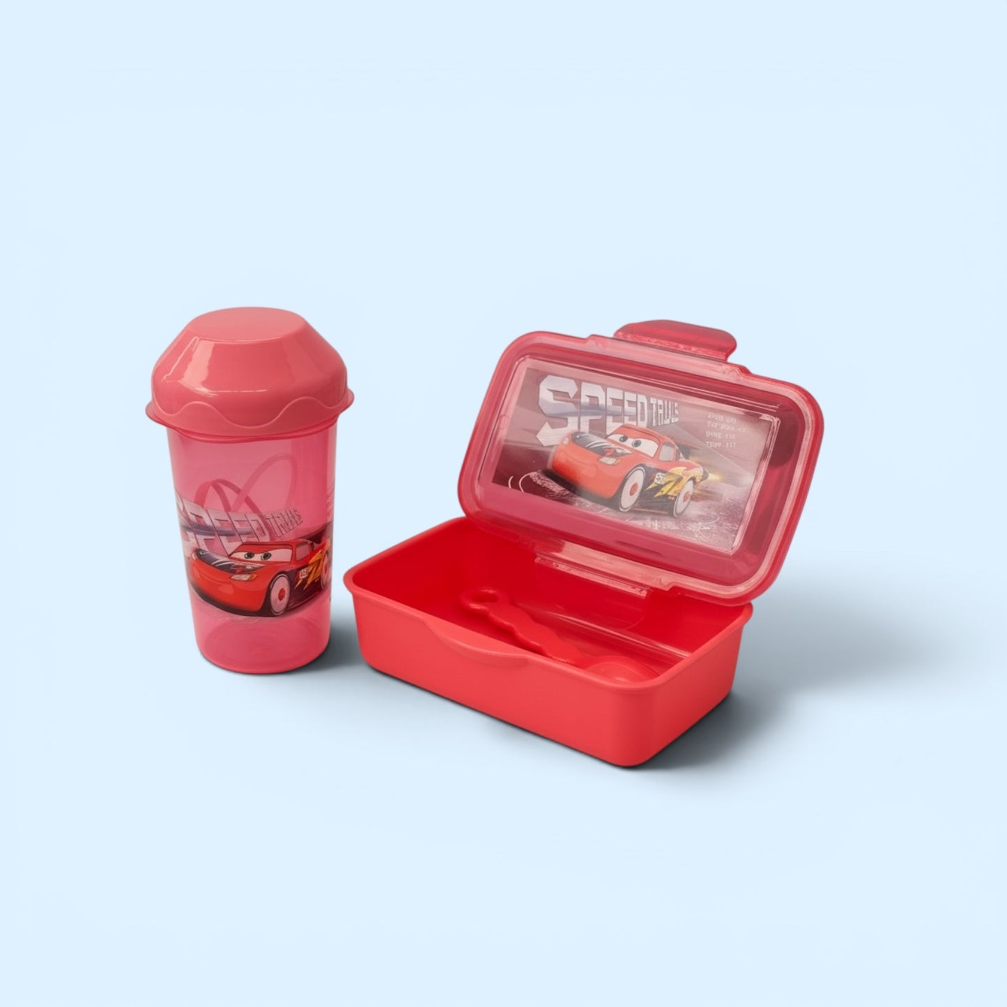 2PCS FAST RED CAR 3PCS LUNCH SET