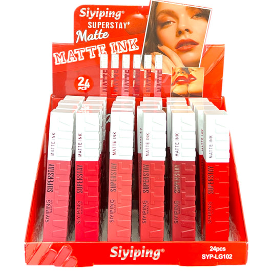 24PCS DISPLAY SIYIPING MATTE INK SUPERSTAY  SYP-LG102