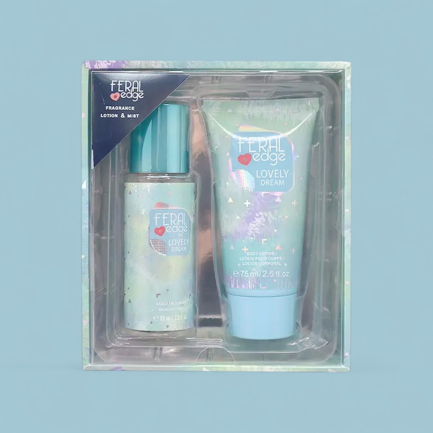 2 PCS FERAL EDGE FRAGRANCE LOTION & MIST LOVELY DREAM