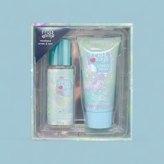 2 PCS FERAL EDGE FRAGRANCE LOTION & MIST LOVELY DREAM