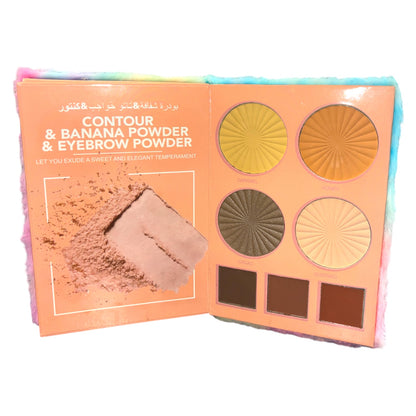 2PCS COLORFUL BEAR EYES AND FACE PALETTE