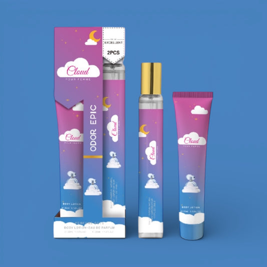 12PCS DISPLAY WHITE CLOUD PERFUME & BODY LOTION SET T35-84