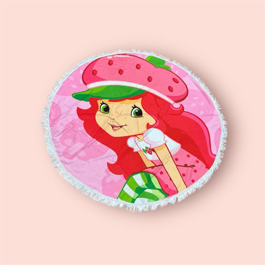 PRETTY GIRL IN PINK PICNIC TOWEL