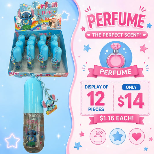 12PCS DISPLAY RPK PERFUM BLUE GUY WITH KEYCHAIN C26