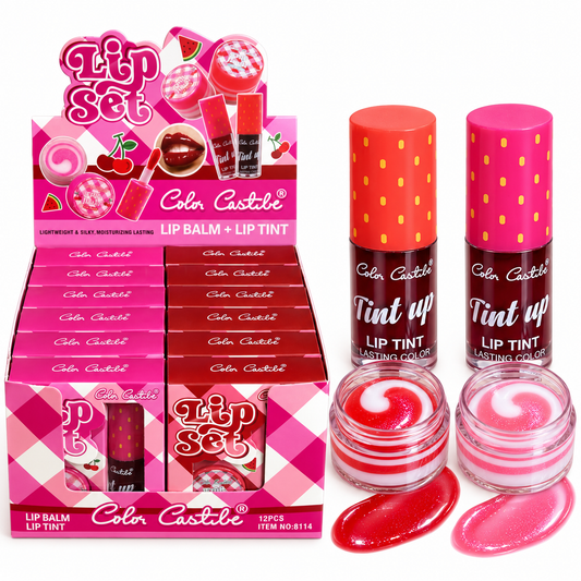 Dúo de bálsamo labial + tinte para labios Color Castle
