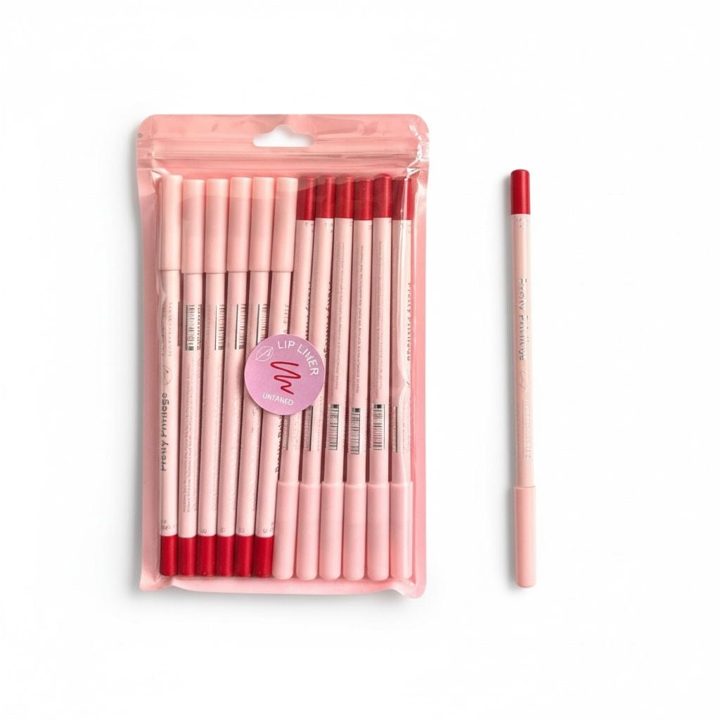 12PCS PACK PRETTY PRIVILEGE LIP LINER #01 UNTAMED