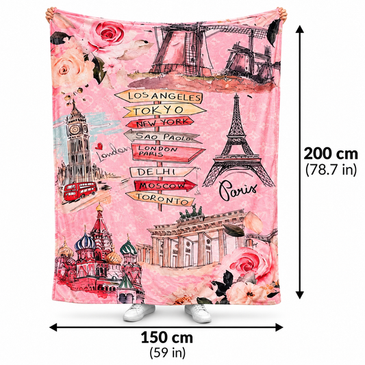 Pink City’s of the World Blanket