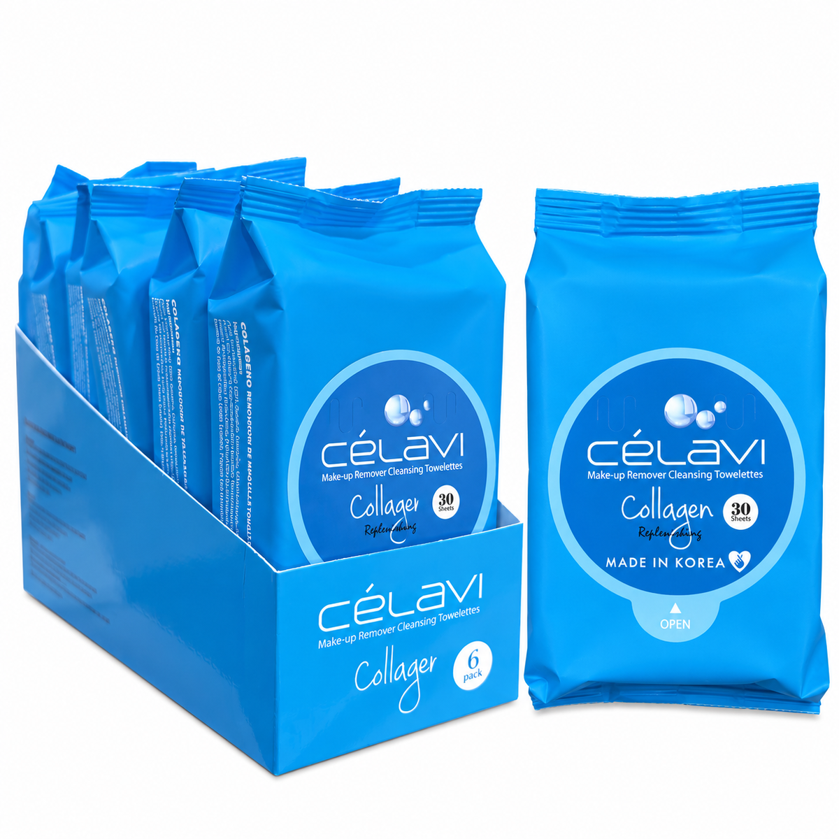 Celavi Makeup Collagen  Remover Cleansing Towelettes