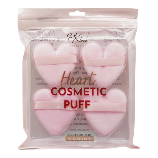 PX LOOK LIGHT PINK HEART COSMETIC PUFF N-988 B R135
