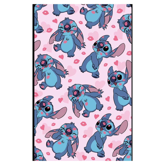 2PCS BLUE GUY WITH KISSES SOFT BLANKET