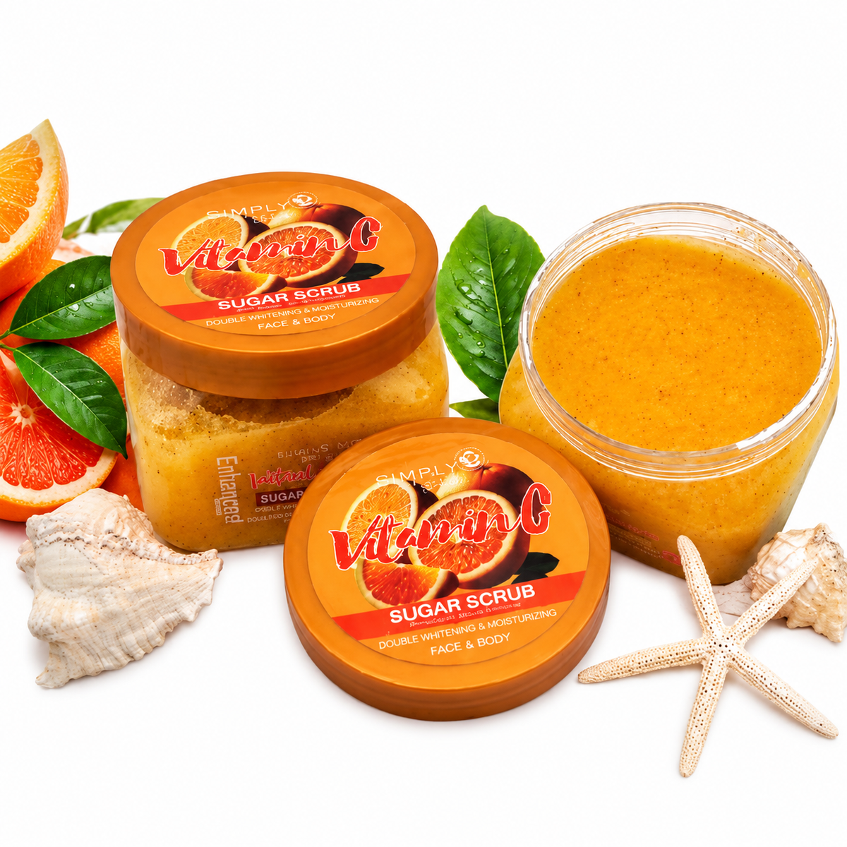 Exfoliante de azúcar con vitamina C Simply Bella