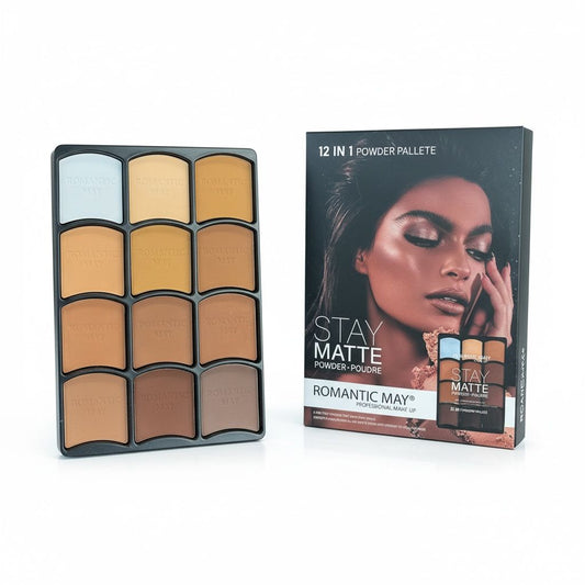 3PCS ROMANTIC MAY STAY MATTE CONTOR POWDER PALLETE W9257