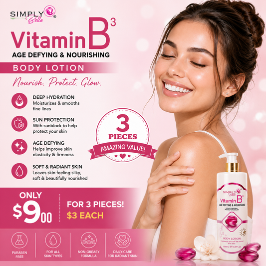 3PCS SIMPLY  BELLA VITAMIN B AGE DEFYING 8 NOURISHIN SIB1024