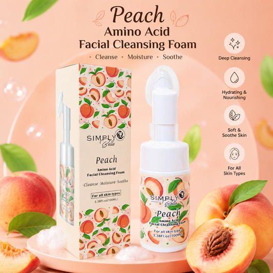 3PCS SIMPLY BELLA PEACH FACIAL CLEANSING FOAM FC1032