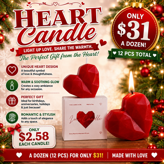 12 PCS PACK LOVE CANDLE HEARTED 12PCS SS41106-13