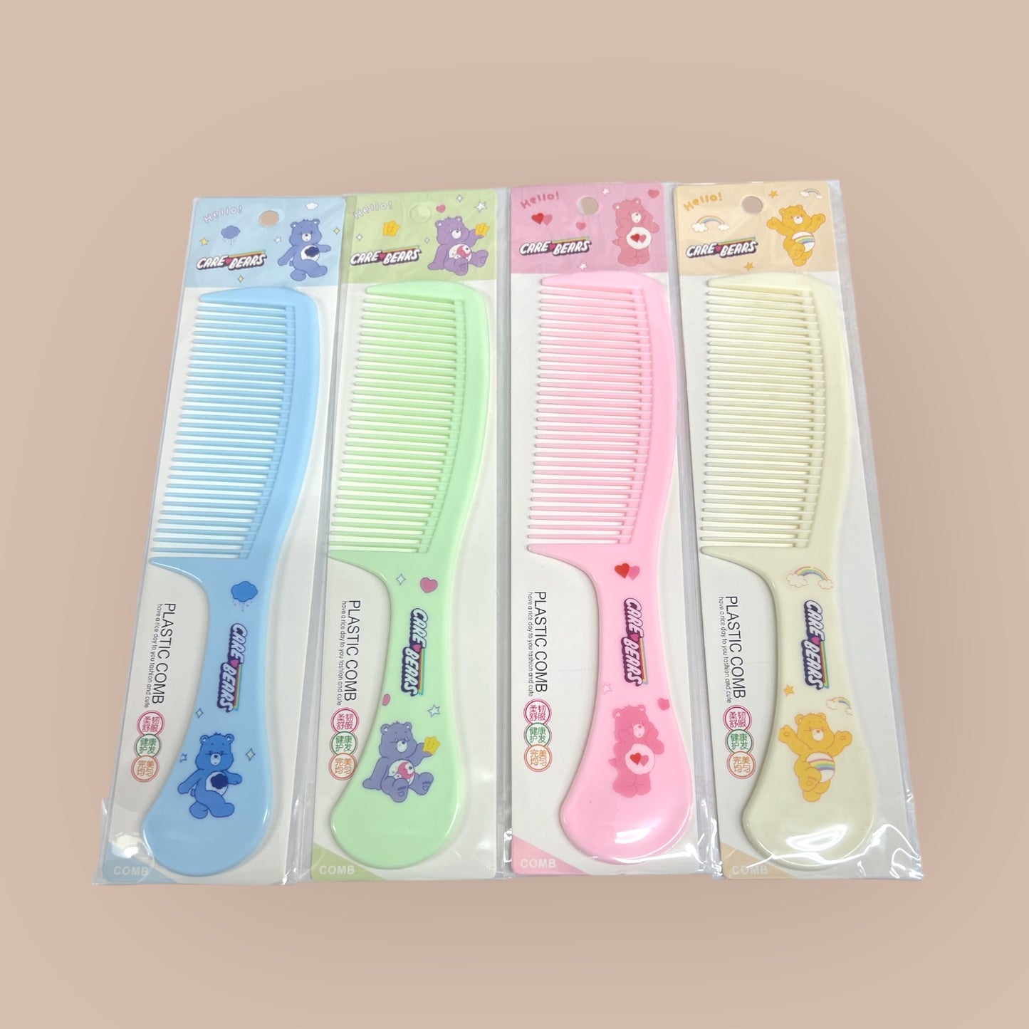12PCS PACK MOOD BEAR PLASTIC COMBS 2378-1