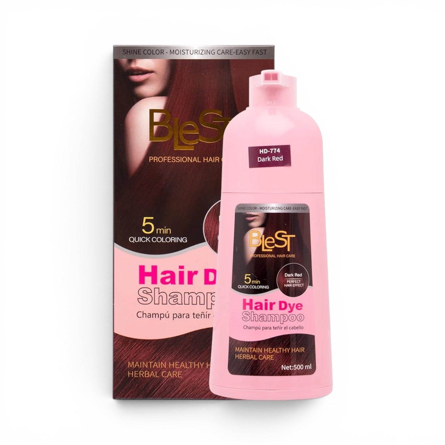 2PCS BLEST RED HAIR DYE SHAMPOO HD-773