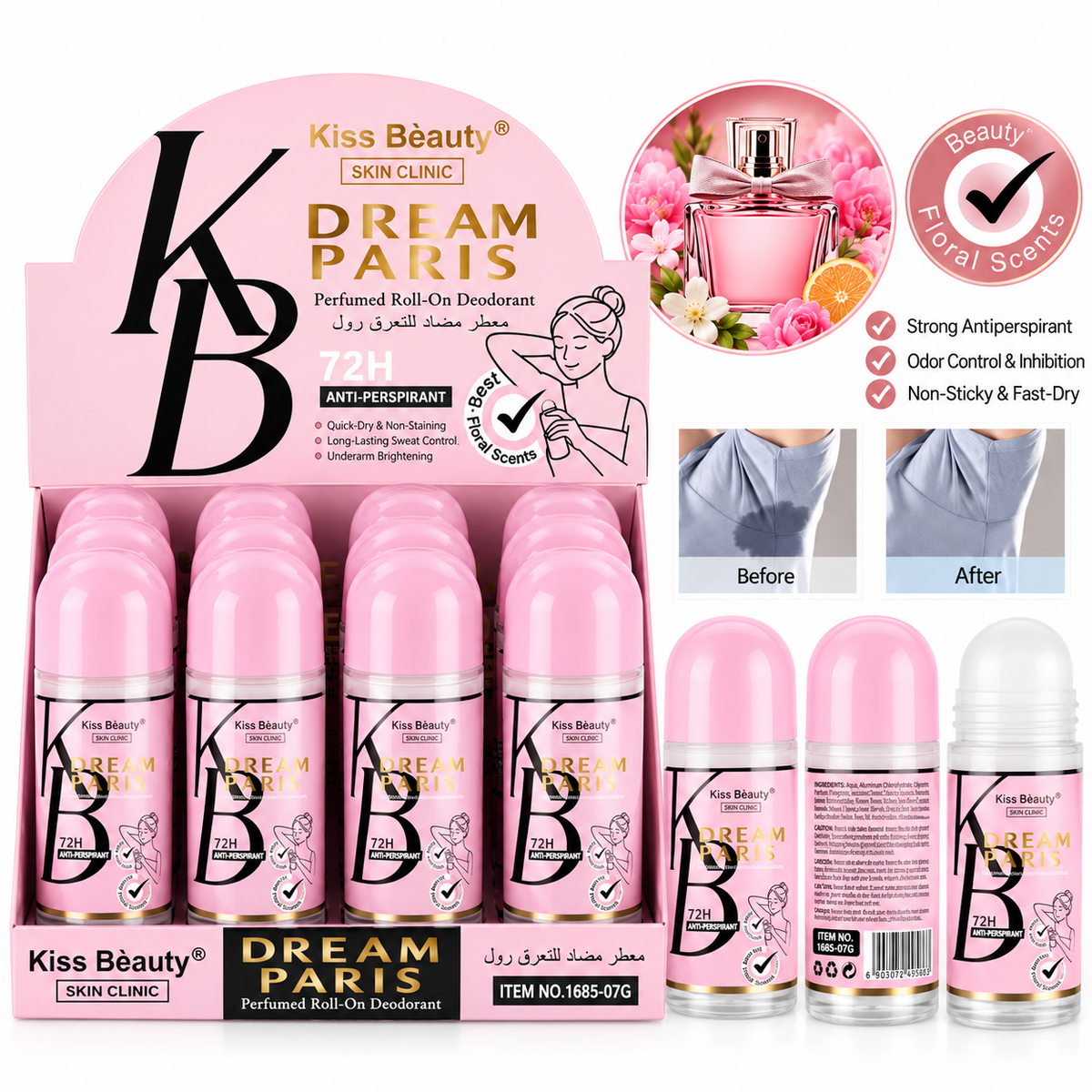 Kiss Beauty Woman KB Dream Paris Roll On Deodorant