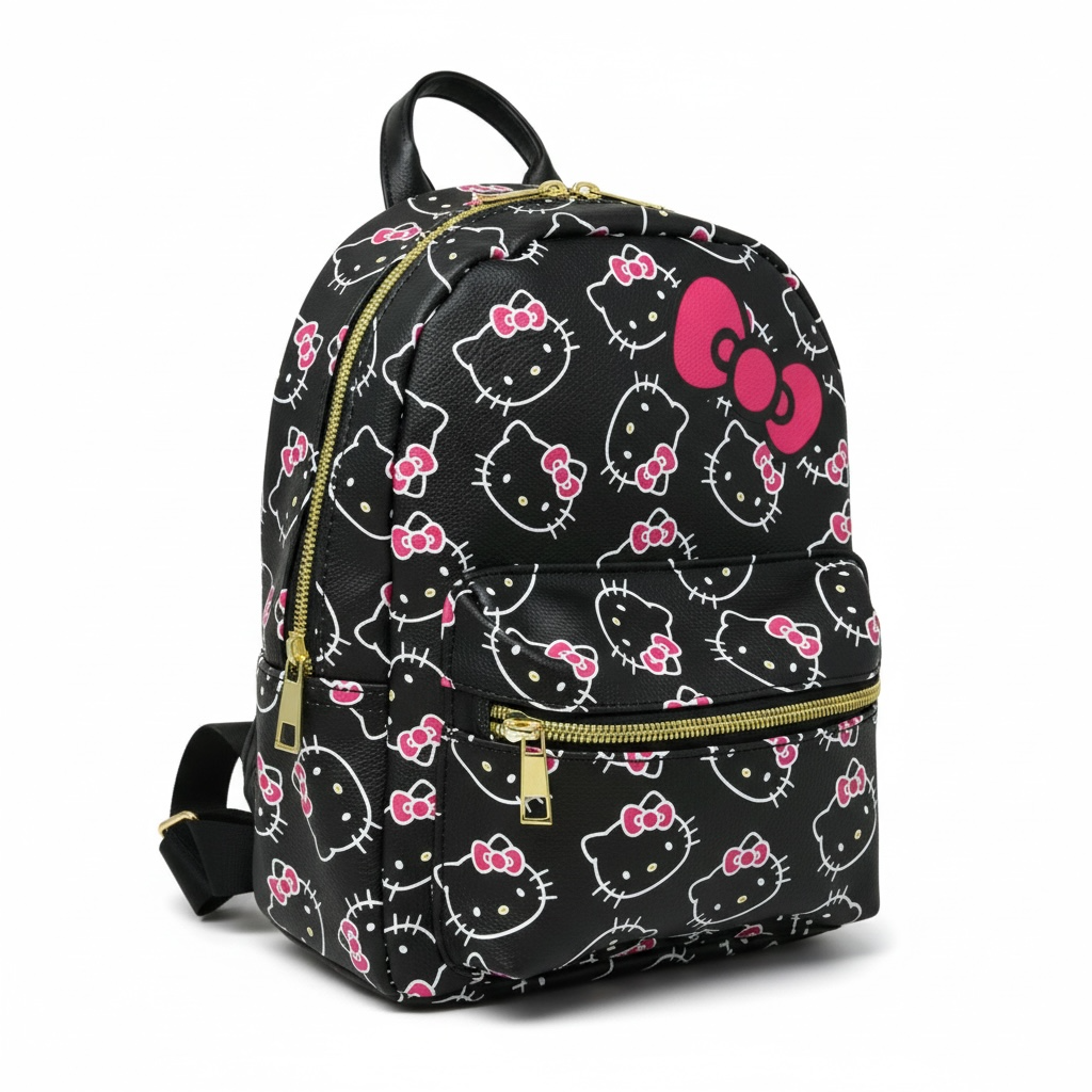 HELLO KITTY DARK & HOT PINK LEATHER BACKPACK C6CM71ZA