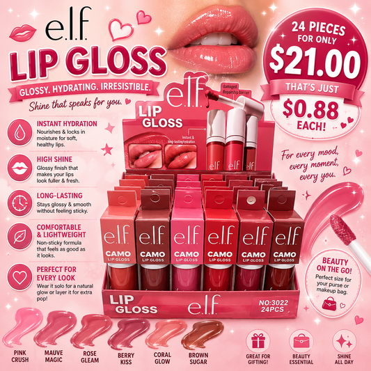 24PCS DISPLAY ELF INSPO LIP GLOSS 3022