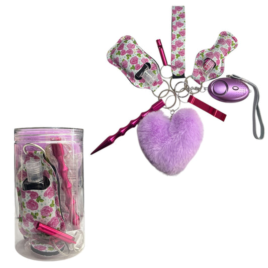 PURPLE FLOWERS SAFETY KIT 9 PCS #14