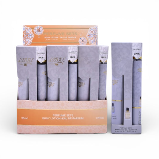 12PCS DISPLAY LIBRE PERFUME & BODY LOTION SET T35-11