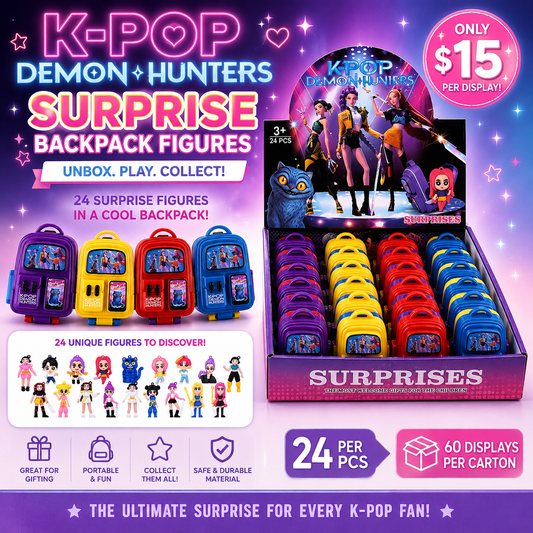 24PCS DISPLAY K-POP DEMON HUNTERS MYSTERY BACKPACK TOY ANV-0733