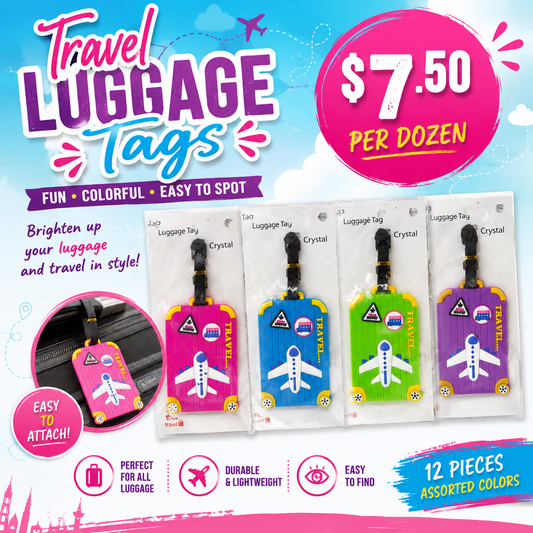 12PCS PACK AIRPLANE LUGGAGE SILICONE TAGS ANV-1303