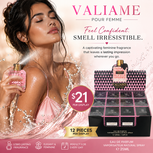 12PCS DISPLAY LUCA VALIAME MINI PERFUME 6503