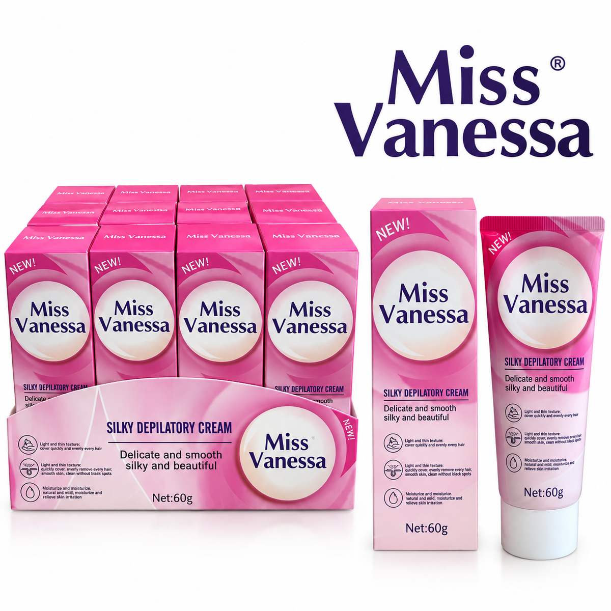 Crema depilatoria Miss Vanessa Silky