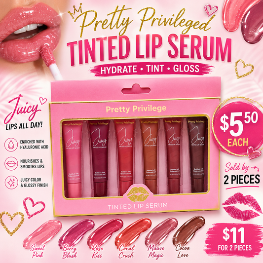 2PCS PRETTY PRIVILEGE TINTED LIP GLOSS 1287