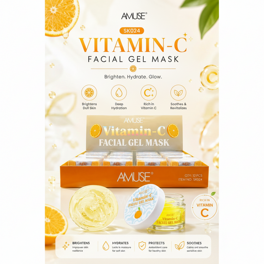 12PCS DISPLAY VITAMIN -C FACIAL GEL MASK SK024