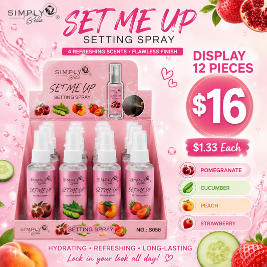 12PCS DISPLAY SIMPLY BELLA SET ME UP SETTING SPRAY S056