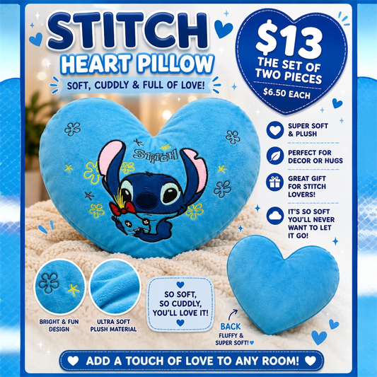 2PCS BLUE GUY HEART PILLOW