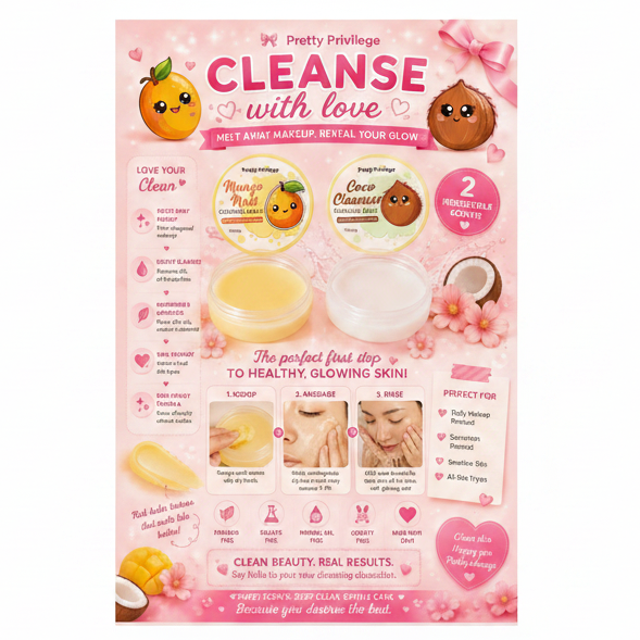 12PCS DISPLAY PRETTY PRIVILEGE CLEANSING BALM PMB2